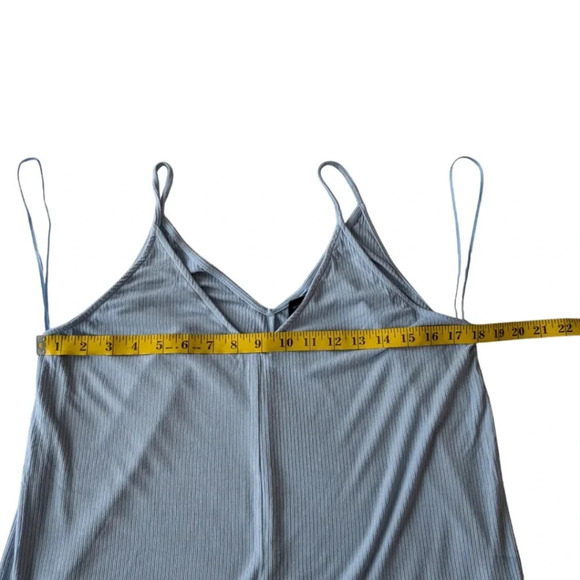 Gentle Fawn Tank Top Double V Neck Light Blue Spaghetti Strap Fairy Y2K Women M - Picture 10 of 10